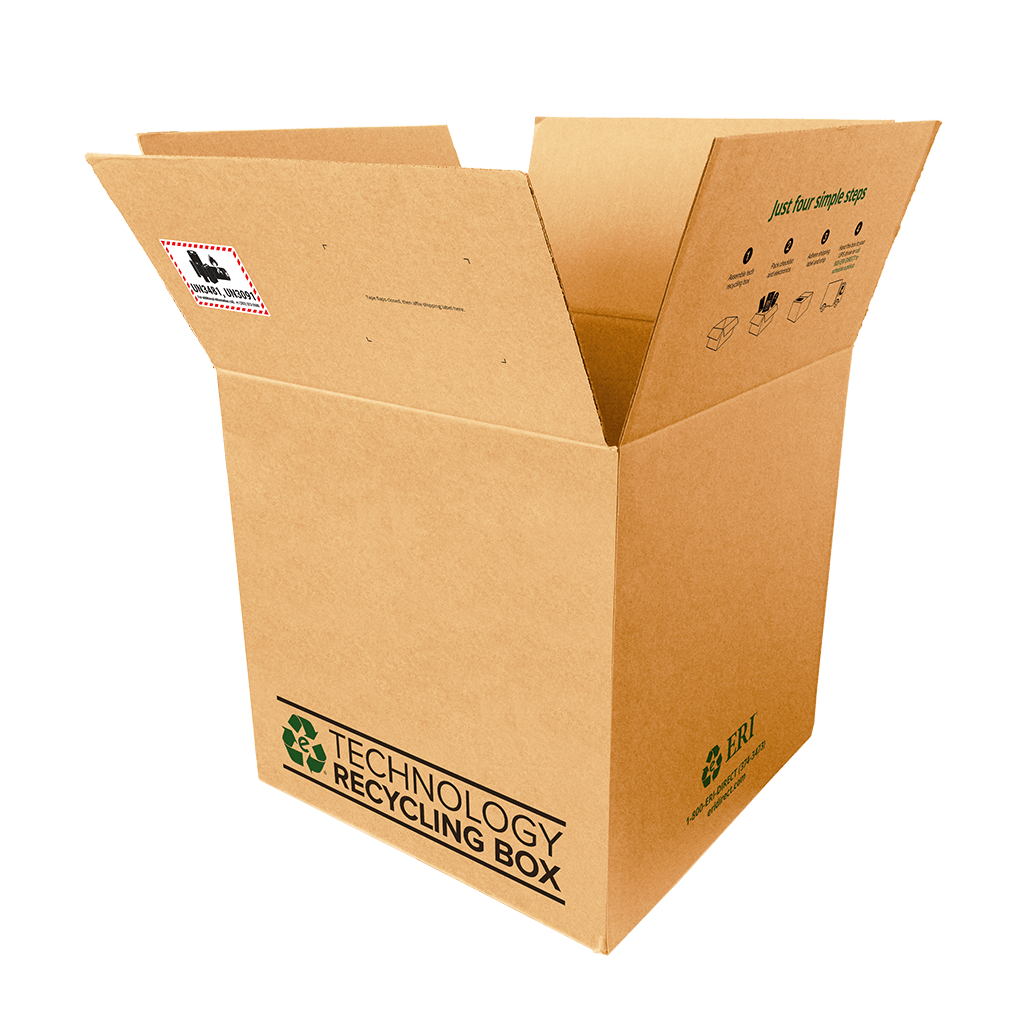 Photo of our large recycling box.